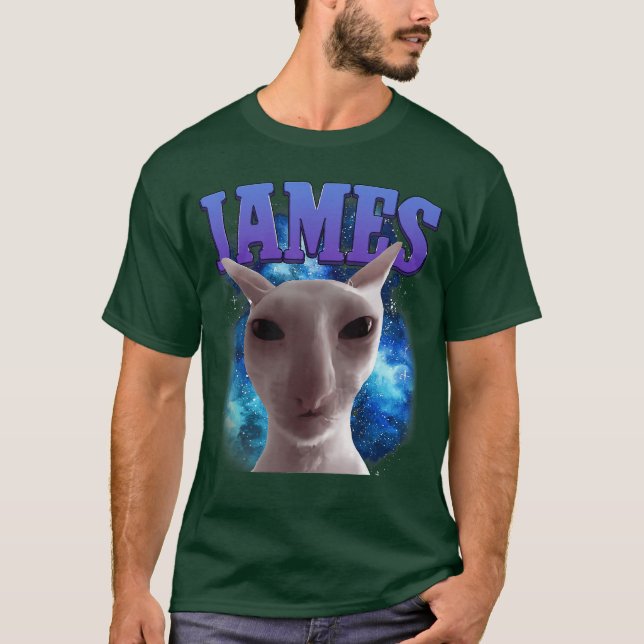 Jameshe Cat Meme Funny Silly Cats Brainrot Meme Ca T-Shirt (Vorderseite)