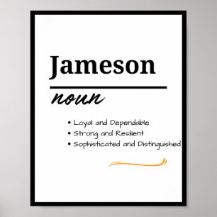Jameson, Jungenname Personalisierte Namensdefiniti Poster