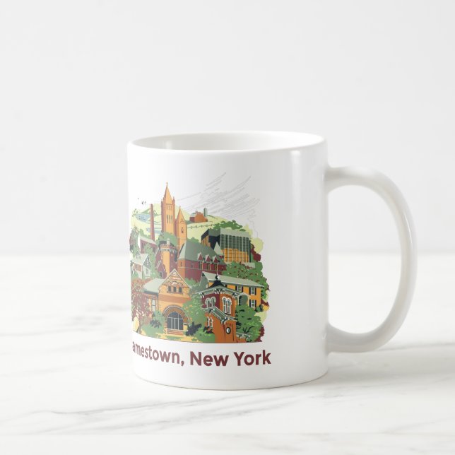 Jamestown Architektur-Tasse (weiße 11oz) Kaffeetasse (Rechts)