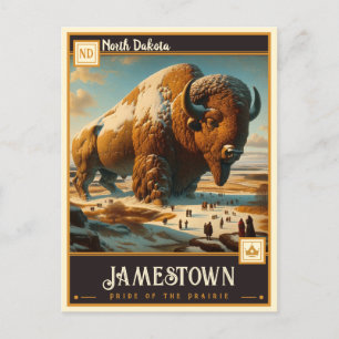 Jamestown, North Dakota Vintage Postkarte