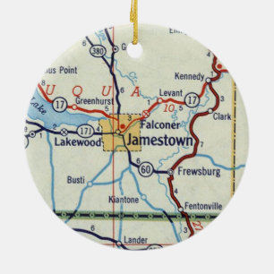 Jamestown NY Keramik Ornament
