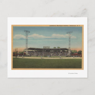 Jamestown, NY - Municipal Baseball Stadium Postkarte