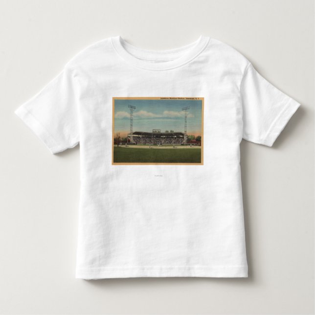 Jamestown, NY - städtisches Baseball-Stadion Kleinkind T-shirt (Vorderseite)