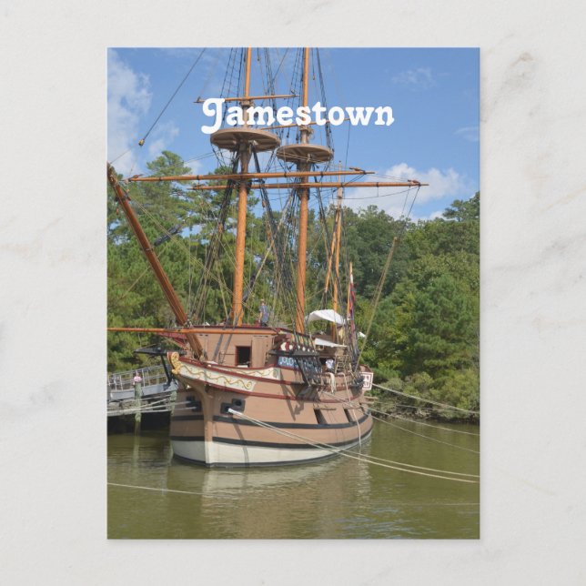 Jamestown Postkarte (Vorderseite)