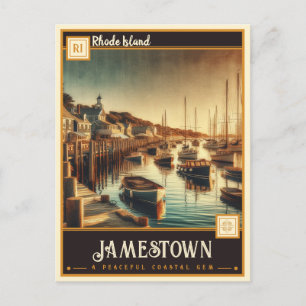 Jamestown, Rhode Island Antik Postkarte