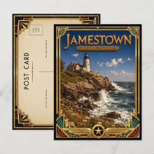 Jamestown Rhode Island Vintage Art Deco Golden Age Postkarte