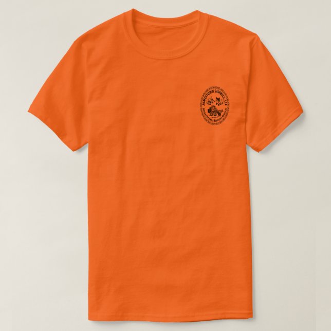 Jamestown Sawmill Logo-Chest Orange Men Basic T-Shirt (Design vorne)