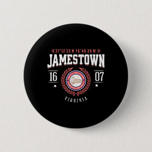 Jamestown Virginia Kolonie Rustic Souvenir Revolut Button