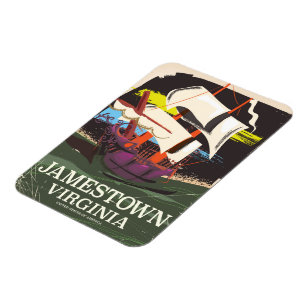 Jamestown, Virginia, Vintage-Reiseplakat Magnet