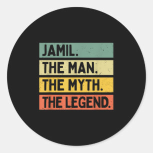 Jamil Der Mensch Der Mythos der Legende Funny Pers Runder Aufkleber