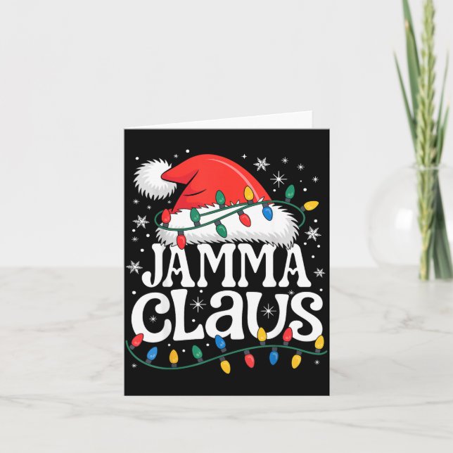 Jamma Claus Funny Xmas Christmas Grandma Holiday S Karte (Vorderseite)