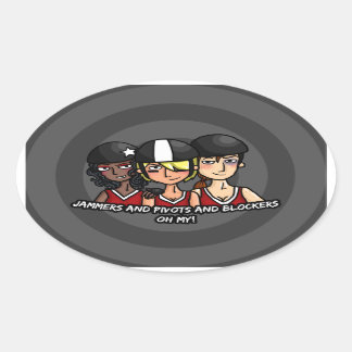 Jammers schlägt Blocker hoch Ovaler Aufkleber