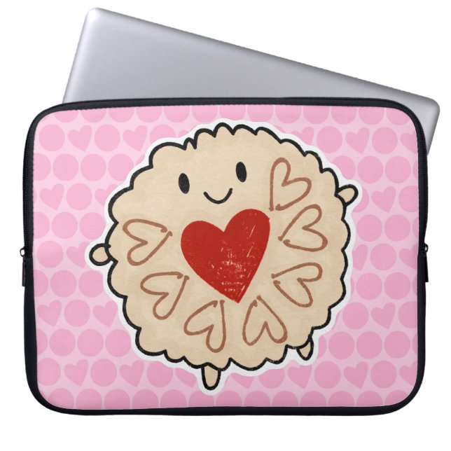 Jammie Dodger Wasserfarbe Laptopschutzhülle (Vorderseite)