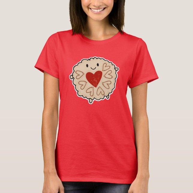 Jammie Dodger Wasserfarbe T-Shirt (Vorderseite)