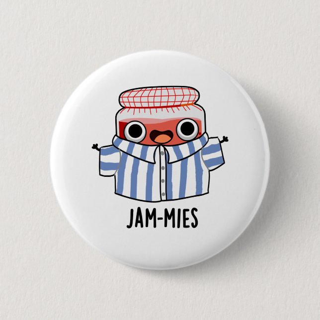 Jammies Funny Pajama Jam Pun Button (Vorderseite)