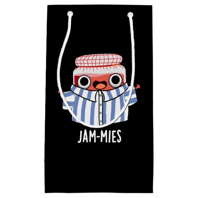 Jammies Funny Pajama Jam Pun Dark BG Kleine Geschenktüte (Vorderseite)