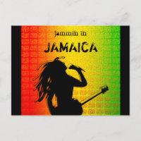 Jammin in Jamaica Reggae Rastaman Rasta Postcard