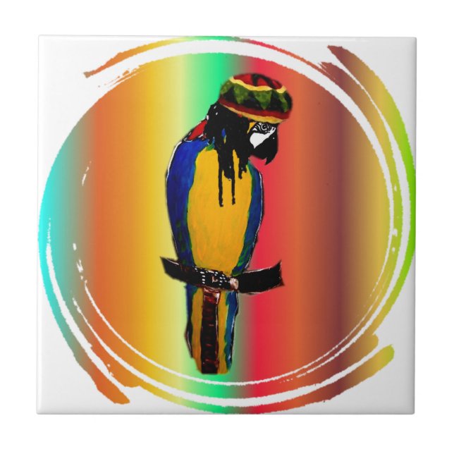 JAMMIN PARROT FLIESE (Vorderseite)