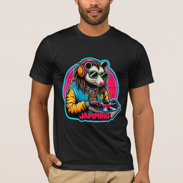 JAMMING-OPOSSUM DJ 4 T-Shirt (Vorderseite)