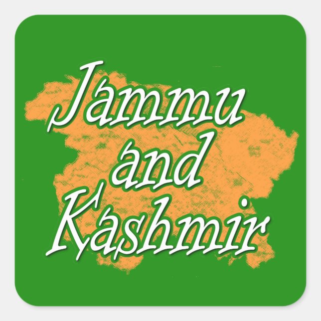 Jammu und Kaschmir Quadratischer Aufkleber (Vorderseite)