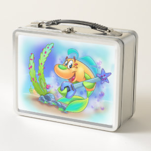 Jammy der Gitarrenfisch – FriendFish-Lunchbox Metall Brotdose