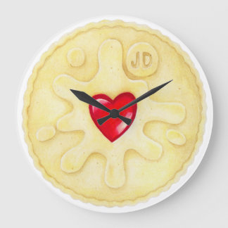 Jammy Dodger Biscuit Illustration Wall Clock Große Wanduhr