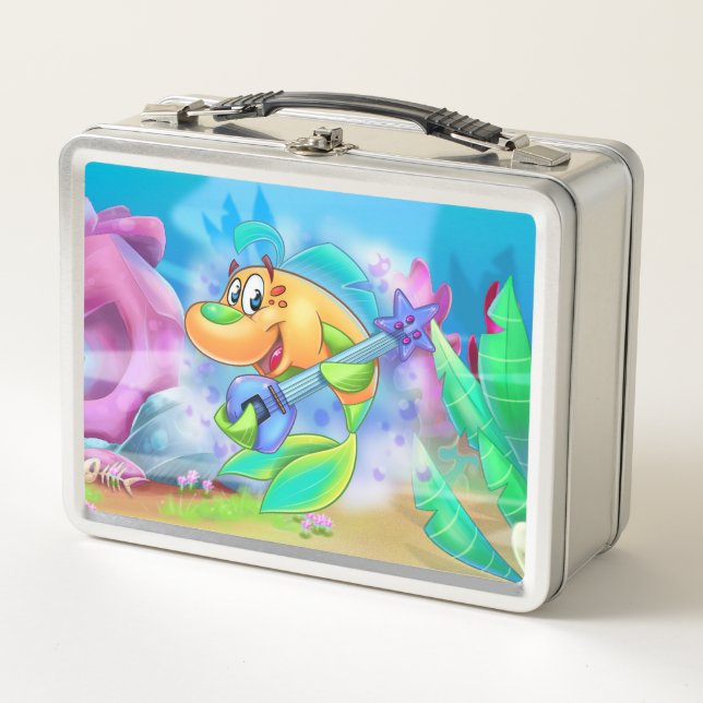 Jammy the Guitar Fish – FriendFish Lunchbox (Vorderseite)