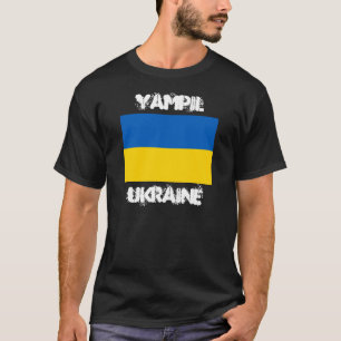 Jampil, Ukraine mit ukrainischer Flagge T-Shirt