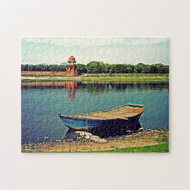 Jamuna Fluss Yamuna Agra Indien. Puzzle (Horizontal)