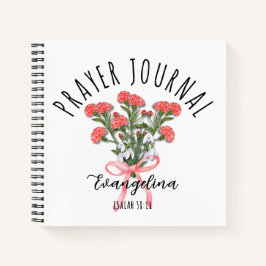 Jan Birth Month Flower Christian Prayer Journal Notizbuch