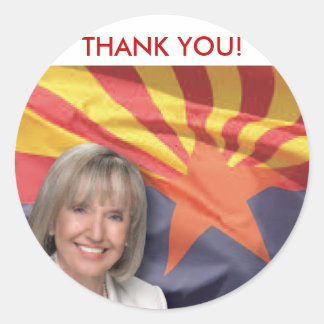 Jan Brewer, Gouverneur von Arizona Runder Aufkleber