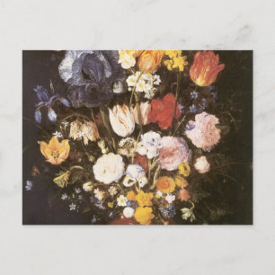 Jan Brueghel der Ältere Blumenstrauß in einer Vase Postkarte