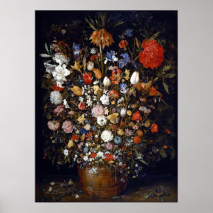 Jan Brueghel die älteren Blume in einem Holzschiff Poster