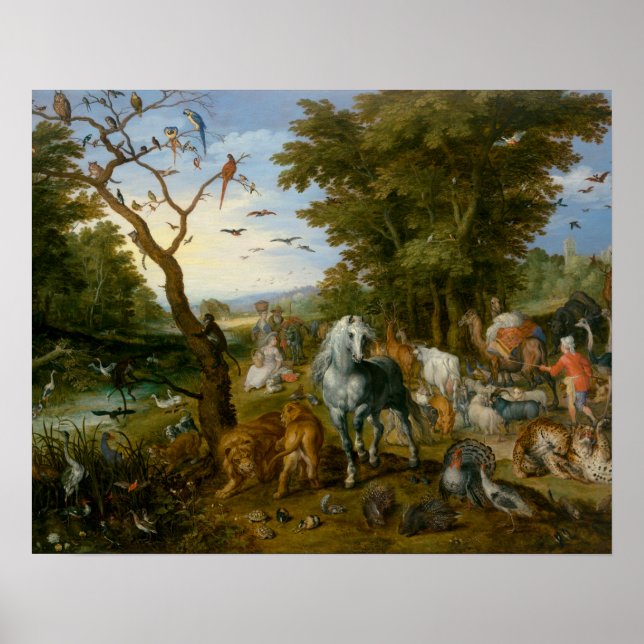 Jan Brueghel the Elder - Der Eintrag der Tiere Poster (Vorne)