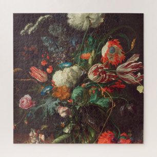 Jan Davidsz De Heem - Blumenstrauß in einer Vase Puzzle