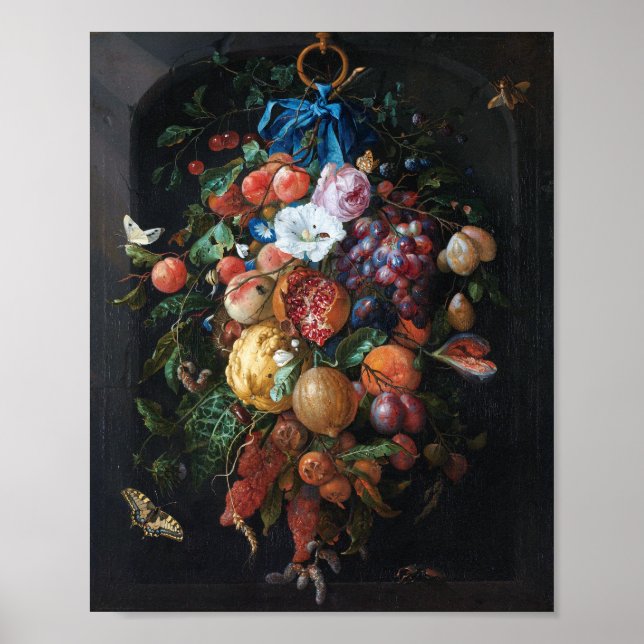 Jan Davidsz de Heem, Fest der Früchte und Blume Poster (Vorne)