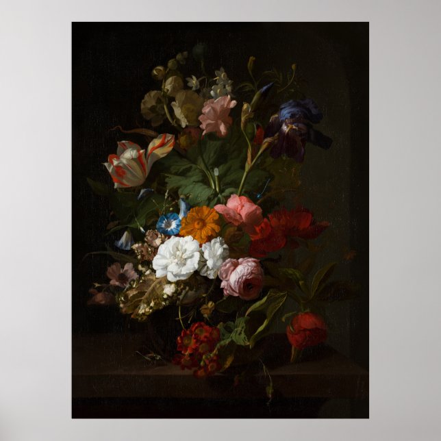 Jan Davidsz de Heem, Vase mit Blume, 1700 Poster (Vorne)