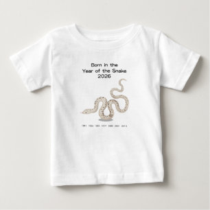 Jan-Feb 2026 Baby Geboren im Jahr der Schlange T-shirt