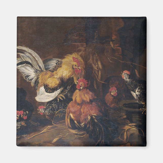 Jan Fyt Cockfight Magnet (Vorne)