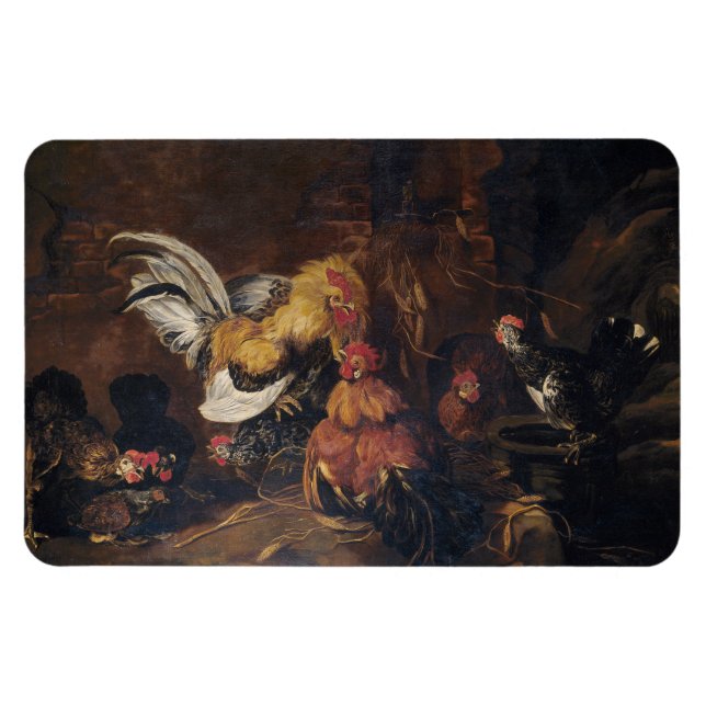 Jan Fyt Cockfight Magnet (Horizontal)