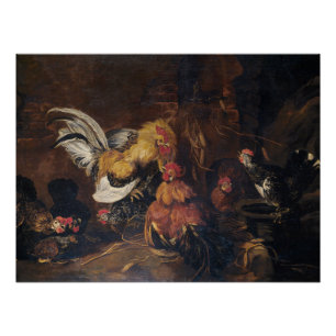 Jan Fyt Cockfight Poster