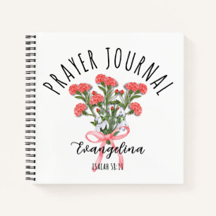 Jan Geburtsmonatsblume Christliches Gebetsjournal Notizbuch