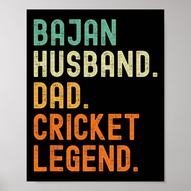 Jan Husnd Dad Cricket Legend Rdos  Poster (Vorne)