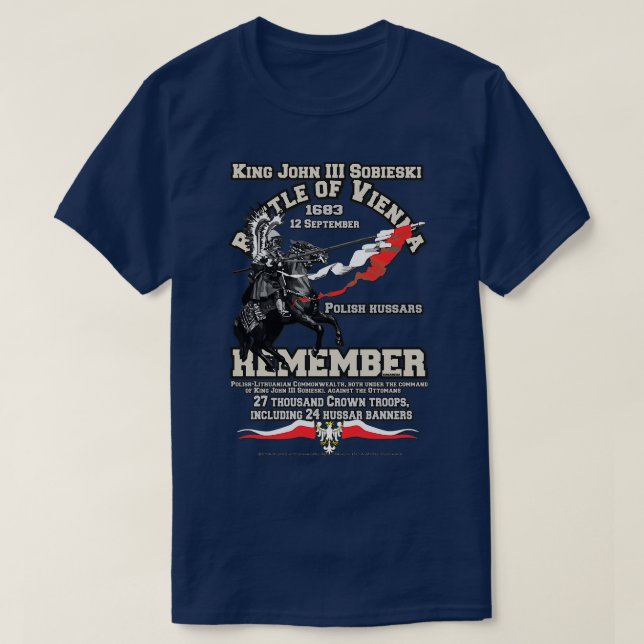 Jan III Sobieski Schlacht von Wien T-Shirt (Design vorne)