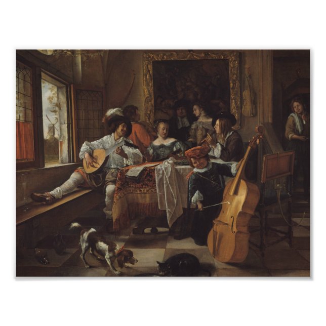 Jan Steen - Das Familienkonzert Fotodruck (Vorne)