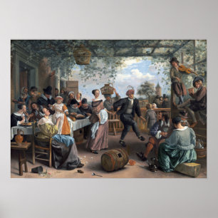 Jan. Steen die Tanzen-Paare Poster