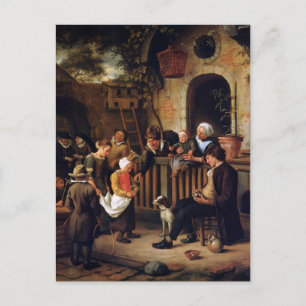 Jan Steen- Little Collector Postkarte