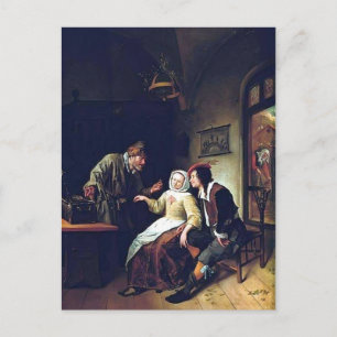 Jan Steen - Wahl zwischen Richtigkeit und Jugend Postkarte