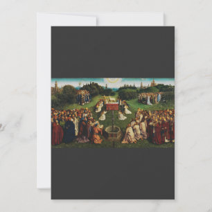Jan van Eyck Anbetung des Mystischen Lammes Kunst Feiertagskarte