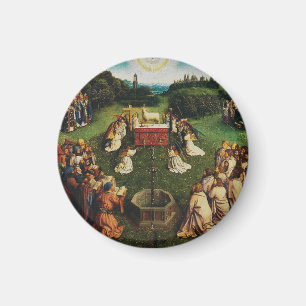 Jan van Eyck Anbetung des mystischen Lammes Kunst Magnet